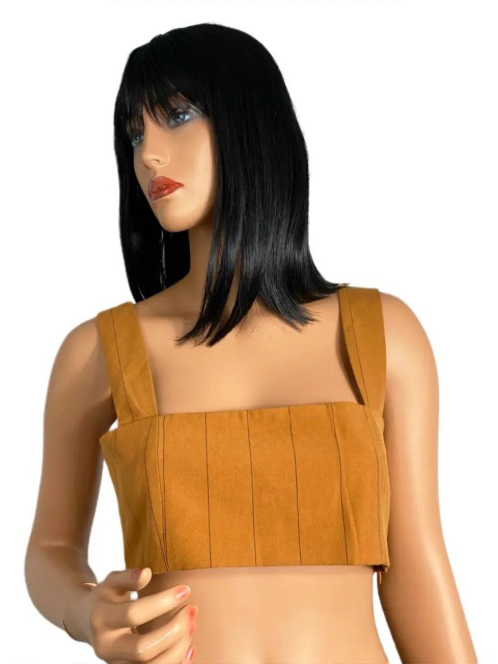 Danielle Bernstein Pintuck Corset Crop Top Size 4